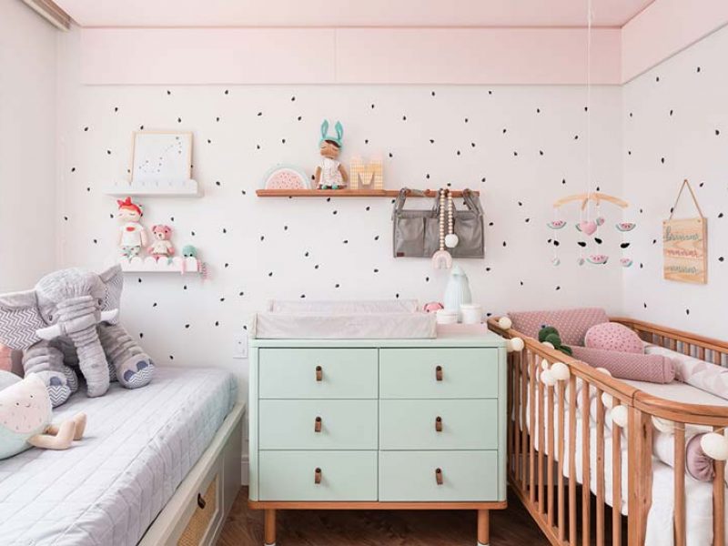 Quarto de bebê infantil com tema de Melancia